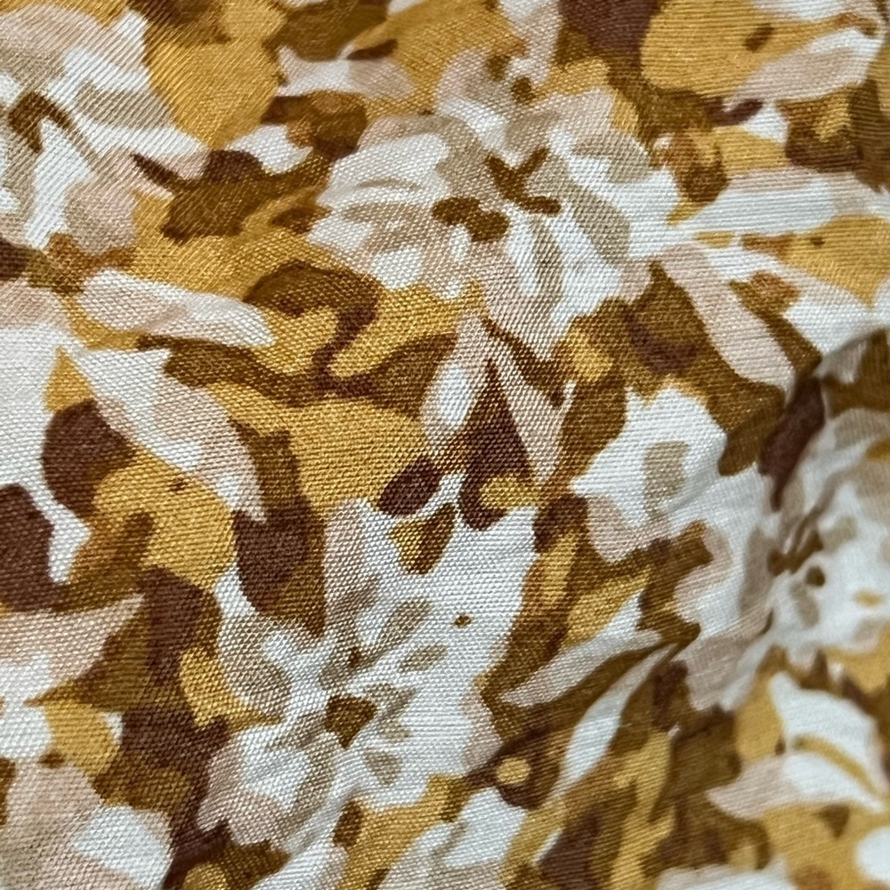 🛍️ Primark Cares Women Floral Tan Midi Dress XS Boho Cottagecore Indie Casual - Picture 9 of 16